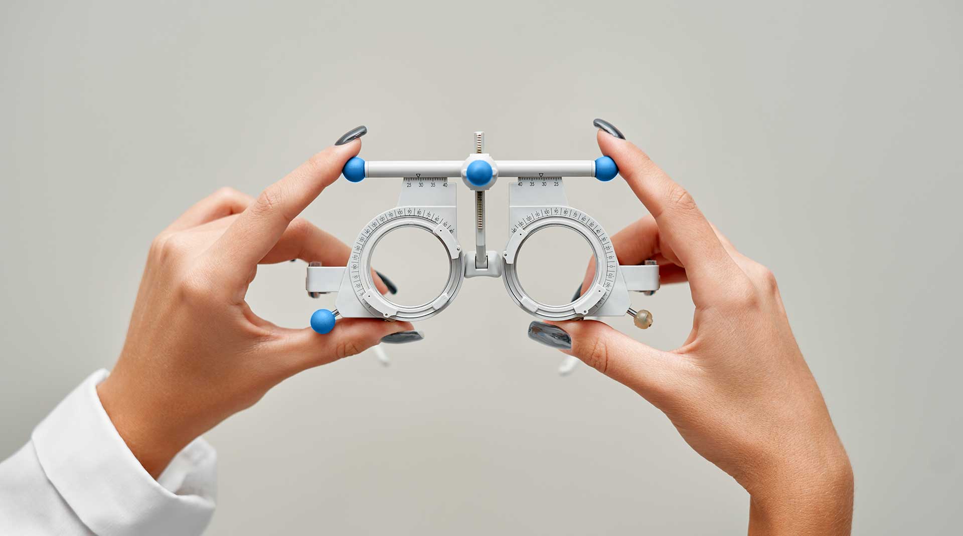 Optometrist performing a comprehensive eye exam in Yorkville